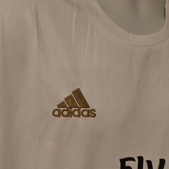 Adidas Real Madrid 2019/2020 Home Jersey White/Gold Men's Sizes M and L Soccer - Picture 5 of 14